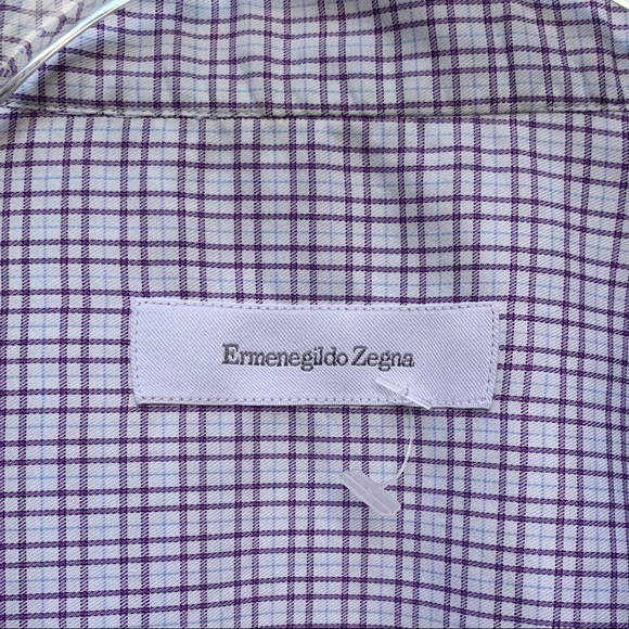 ***SOLD***Ermenegildo Zegna Plaid Dress Shirt - Picture 7 of 8